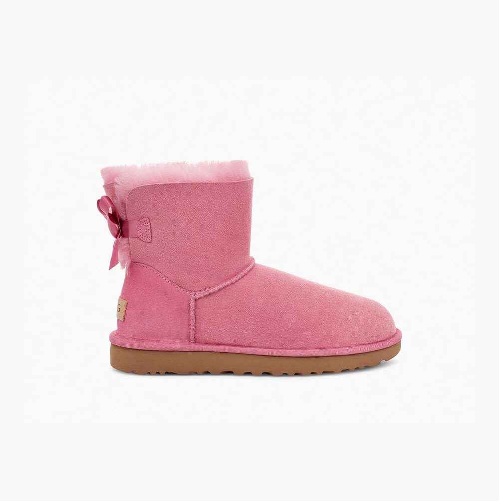 UGG Mini Bailey Bow II Pink Boots for Women (XCRZ86105)